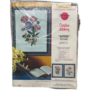 Vtg Paragon‎ Crewel Embroidery Kit Josephine Alessi Floral Flowers Wall Hanging